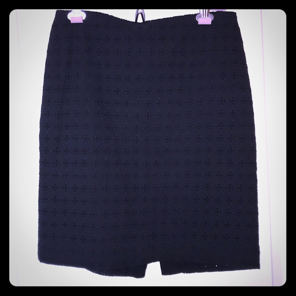 Black eyelet skirt